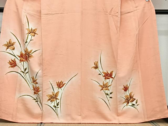 平和屋着物■訪問着 草花文 雲取り花地紋 暈し染め 正絹 逸品 CABE0618xi
