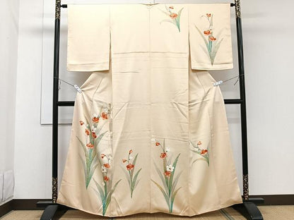 平和屋着物■訪問着 草花文 正絹 逸品 CABE0621xi