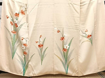 平和屋着物■訪問着 草花文 正絹 逸品 CABE0621xi