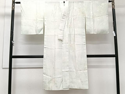 平和屋着物■長襦袢 無双仕立て 舞扇花文 暈し染め ますいわ屋扱い 正絹 逸品 CABE0640xi