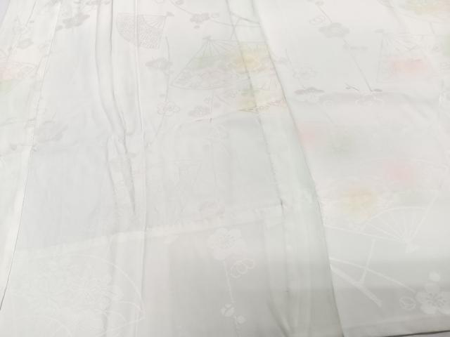 平和屋着物■長襦袢 無双仕立て 舞扇花文 暈し染め ますいわ屋扱い 正絹 逸品 CABE0640xi
