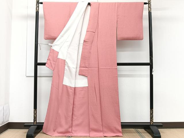 平和屋着物■上質な色無地 作家物 退紅色 正絹 逸品 CABE0643xi