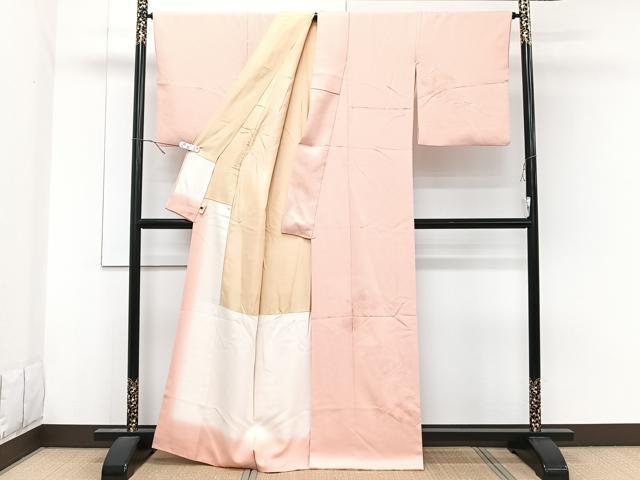 平和屋着物■訪問着 刺繍 草花地紋 カラー胴裏：伽羅色 正絹 逸品 CABE0646xi