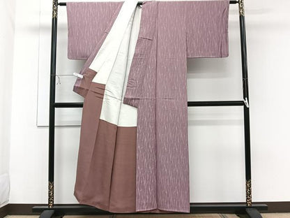 平和屋着物■上質な小紋　杢目地紋　正絹　逸品　CABE0655xi