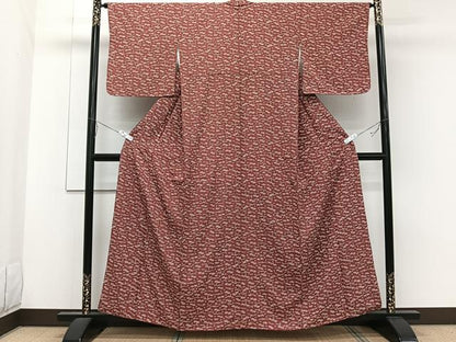 平和屋着物■上質な小紋 松葉花文 正絹 逸品 CABE0678xi