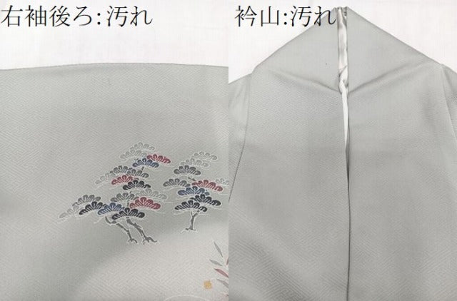 平和屋着物■訪問着 渡橋立波枝松文 暈し染め 金彩 正絹 逸品 CABE0688xi