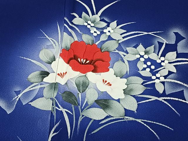 平和屋着物■訪問着 草花文 暈し染め 正絹 逸品 CABE0691xi