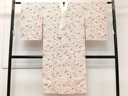 平和屋着物■長襦袢 袷 松葉梅文 正絹 逸品 CABE0695xi