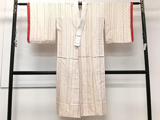 平和屋着物■長襦袢 無双仕立て 麻の葉文様 正絹 逸品 CABE0718xi