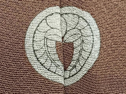 平和屋着物■上質な色無地 柴重ね地紋 枯茶色 正絹 逸品 CABE0759xi