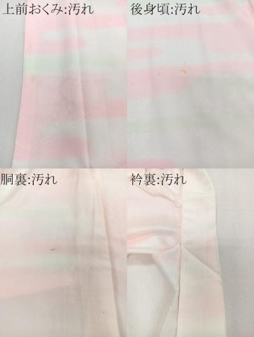 平和屋着物■長襦袢 袷 絵霞草花文 洗える着物 CABE0761xi