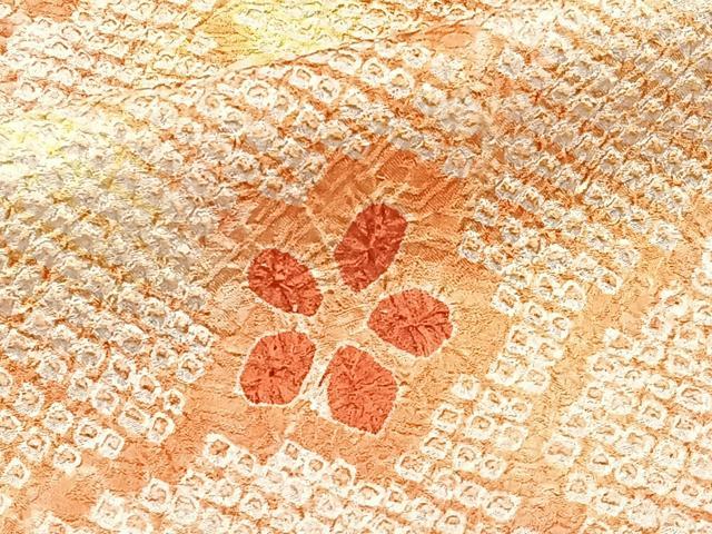 平和屋着物■上質な小紋 総刺繍 流水花文 暈し染め 正絹 逸品 CABE0764xi