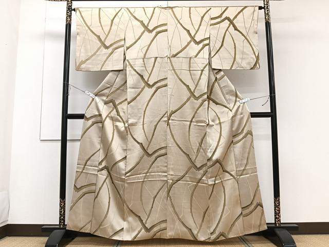 平和屋着物■上質な小紋 枝重ね文 地紋お越し 正絹 逸品 CABE0768xi