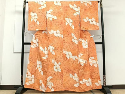 平和屋着物■上質な小紋 舞花地紋 地紋お越し 暈し染め 正絹 逸品 CABE0769xi