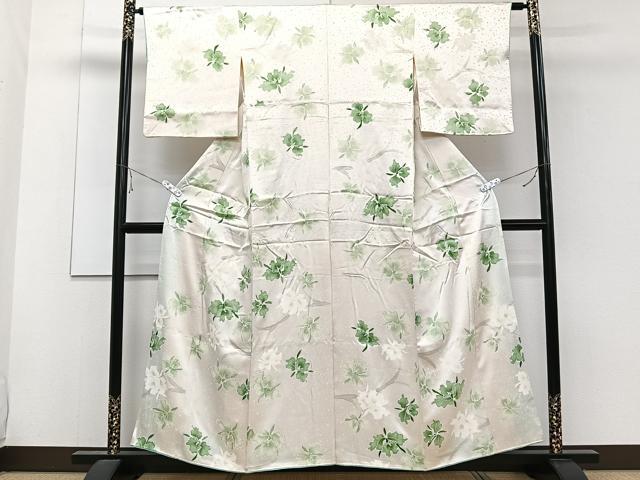 平和屋着物■上質な小紋 舞葉文 暈し染め 正絹 逸品 CABE0786xi