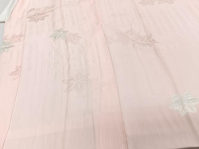 平和屋着物■長襦袢 袷 楓地紋 銀糸 半衿刺繍 正絹 逸品 CABE0794xi
