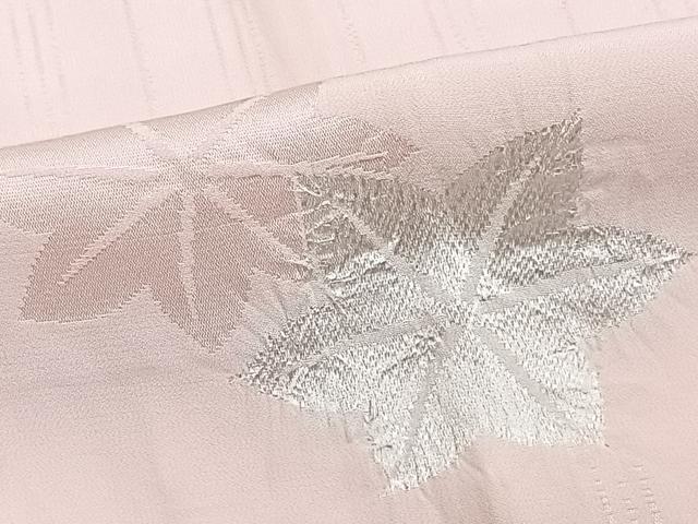 平和屋着物■長襦袢 袷 楓地紋 銀糸 半衿刺繍 正絹 逸品 CABE0794xi