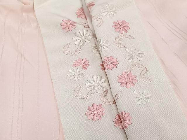 平和屋着物■長襦袢 袷 楓地紋 銀糸 半衿刺繍 正絹 逸品 CABE0794xi