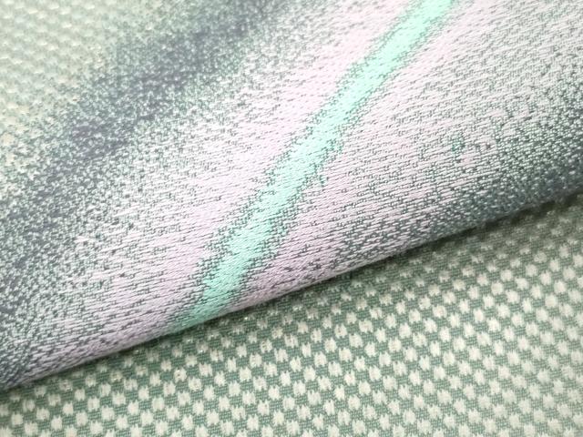平和屋着物▼六通柄袋帯　霞龍戦文　金通し地　正絹　逸品　CABE0842vf