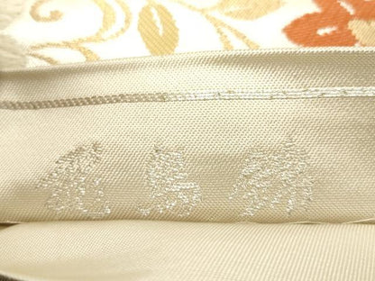 平和屋着物◎六通柄袋帯 唐織 飛鳥錦 竹垣笹梅文 金銀糸 正絹 逸品 CABE1178vf