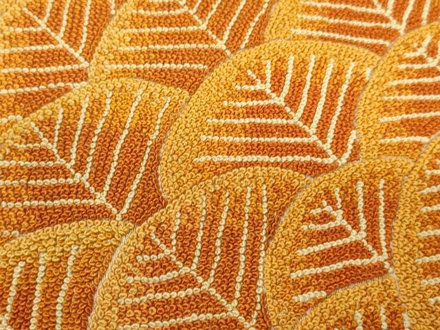 平和屋着物▼中国三大刺繍　総相良刺繍　太鼓柄袋帯　松文　正絹　逸品　CABE1343ak