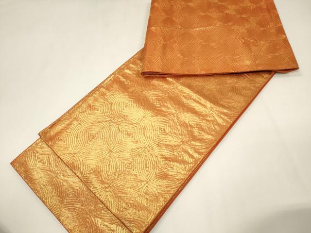 平和屋着物▼袋帯 総駒刺繍 吉祥丸文 正絹 逸品 CABE1410ak
