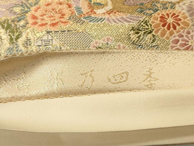 平和屋着物▼六通柄袋帯 唐織 古都乃四季 金糸 正絹 逸品 CABE1424ak