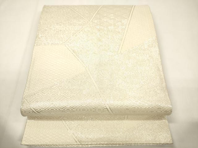 平和屋着物◎佐賀錦 全通柄袋帯 吉祥文 銀糸 正絹 逸品 CABE1569ak