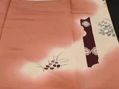平和屋着物■豪華色留袖 駒刺繍 孔雀色紙枝花文 暈し染め 金彩 正絹 逸品 CABE1622ev
