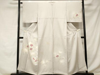 平和屋着物■訪問着 刺繍 枝椿文 暈し染め 金彩 正絹 逸品 CABE1626ev