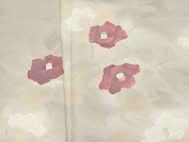 平和屋着物■訪問着 刺繍 枝椿文 暈し染め 金彩 正絹 逸品 CABE1626ev