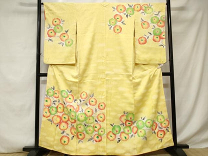 平和屋着物■訪問着 枝万寿菊文 暈し染め 正絹 逸品 CABE1671ev