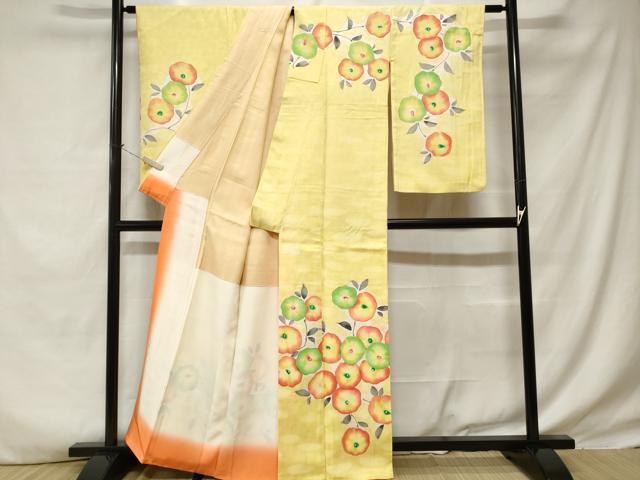 平和屋着物■訪問着 枝万寿菊文 暈し染め 正絹 逸品 CABE1671ev