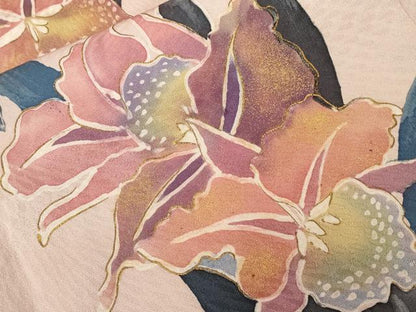 平和屋着物■訪問着 駒刺繍 枝花文 暈し染め 金彩 正絹 逸品 CABE1676ev
