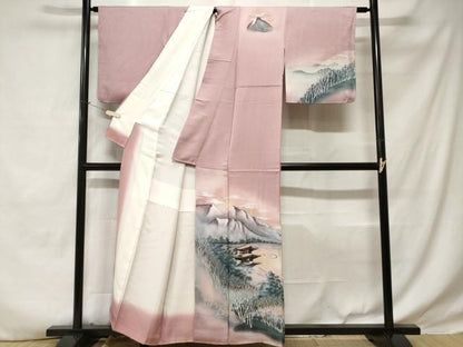 平和屋着物■訪問着 風景文 暈し染め 正絹 逸品 CABE1695ev
