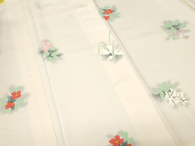 平和屋着物■上質な小紋 草花文 暈し染め 正絹 逸品 CABE1698ev