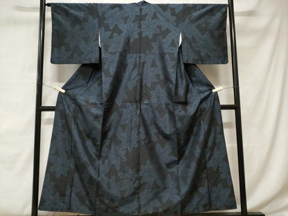 平和屋着物■本場大島紬 楓文 正絹 逸品 CABE1722ev