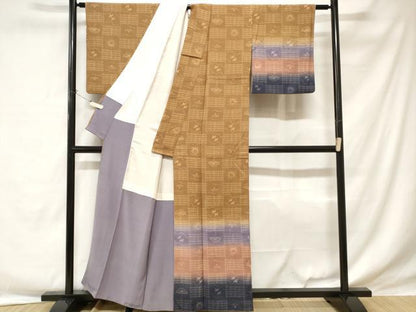 平和屋着物■訪問着 千鳥花文 暈し染め 正絹 逸品 CABE1738ev