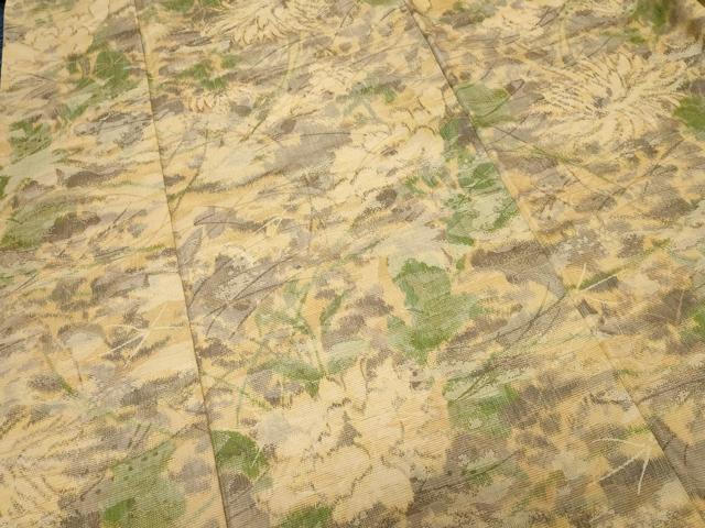 平和屋着物■上質な紬 枝花文 正絹 逸品 CABE1756ev