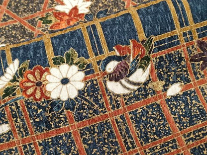 平和屋着物■訪問着 花筏 鴛鴦 花蝶文 暈し染め 金彩 正絹 逸品 CABE1758ev