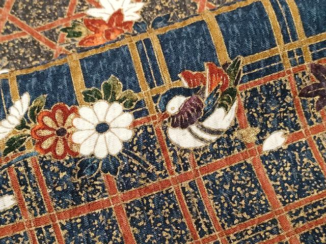 平和屋着物■訪問着 花筏 鴛鴦 花蝶文 暈し染め 金彩 正絹 逸品 CABE1758ev