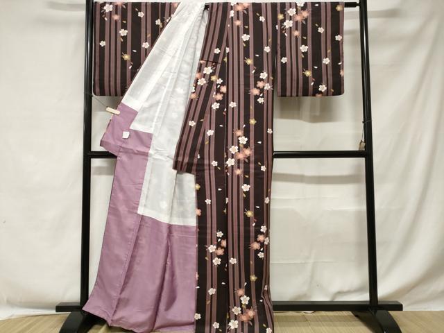 平和屋着物■小紋 舞花間道 洗える着物 CABE1783ev