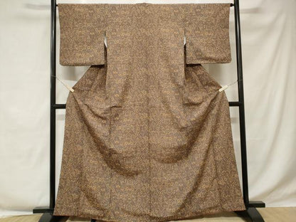 平和屋着物■小紋 幾何学花文 洗える着物 CABE1784ev