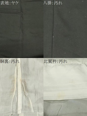 平和屋着物■豪華黒留袖　駒刺繍　流水枝花文　金彩　正絹　逸品　CABE1854ev