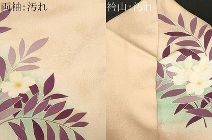 平和屋着物■訪問着 駒刺繍 枝花文 暈し染め 三越扱い 正絹 逸品 CABE1868ev