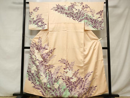 平和屋着物■訪問着 駒刺繍 枝花文 暈し染め 三越扱い 正絹 逸品 CABE1868ev