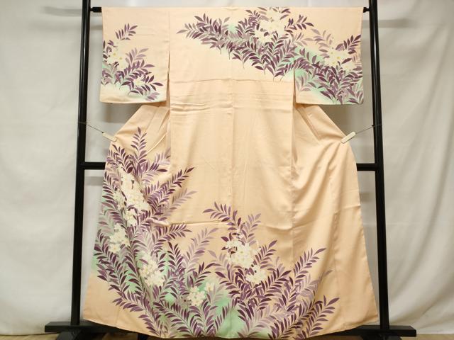 平和屋着物■訪問着 駒刺繍 枝花文 暈し染め 三越扱い 正絹 逸品 CABE1868ev