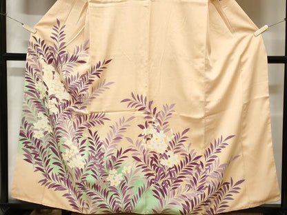 平和屋着物■訪問着 駒刺繍 枝花文 暈し染め 三越扱い 正絹 逸品 CABE1868ev