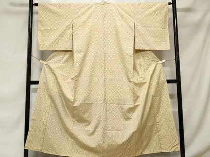 平和屋着物■上質な紬　幾何学文　正絹　逸品　CABE1874ev