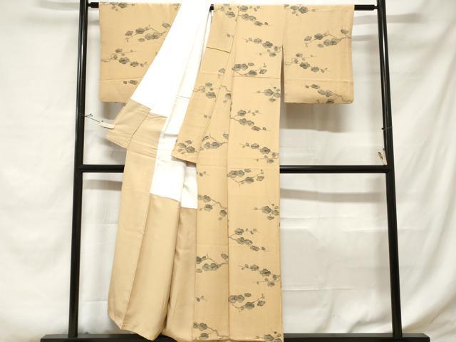 平和屋着物■上質な小紋 手描き 枝梅文 正絹 逸品 CABE1891ev